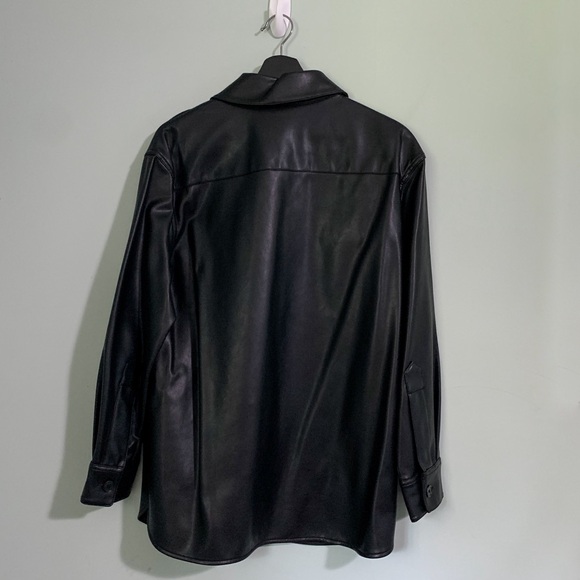 BANANA REPUBLIC faux leather shirt jacket - Picture 12 of 14
